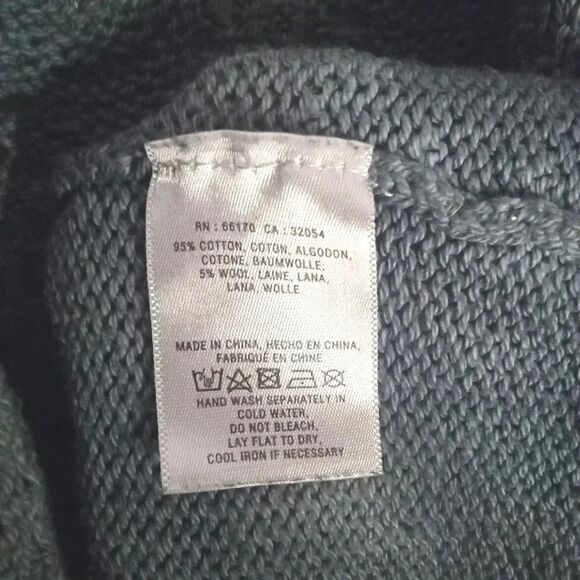 Anthropologie Angel of The North Gray Tye Dye Open Front Crochet Cardigan Medium - Picture 8 of 8